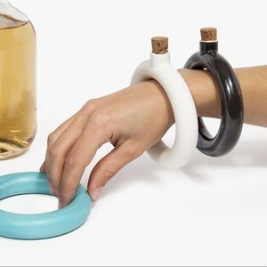 Areaware Wearable Bracelet Flask- Chrome